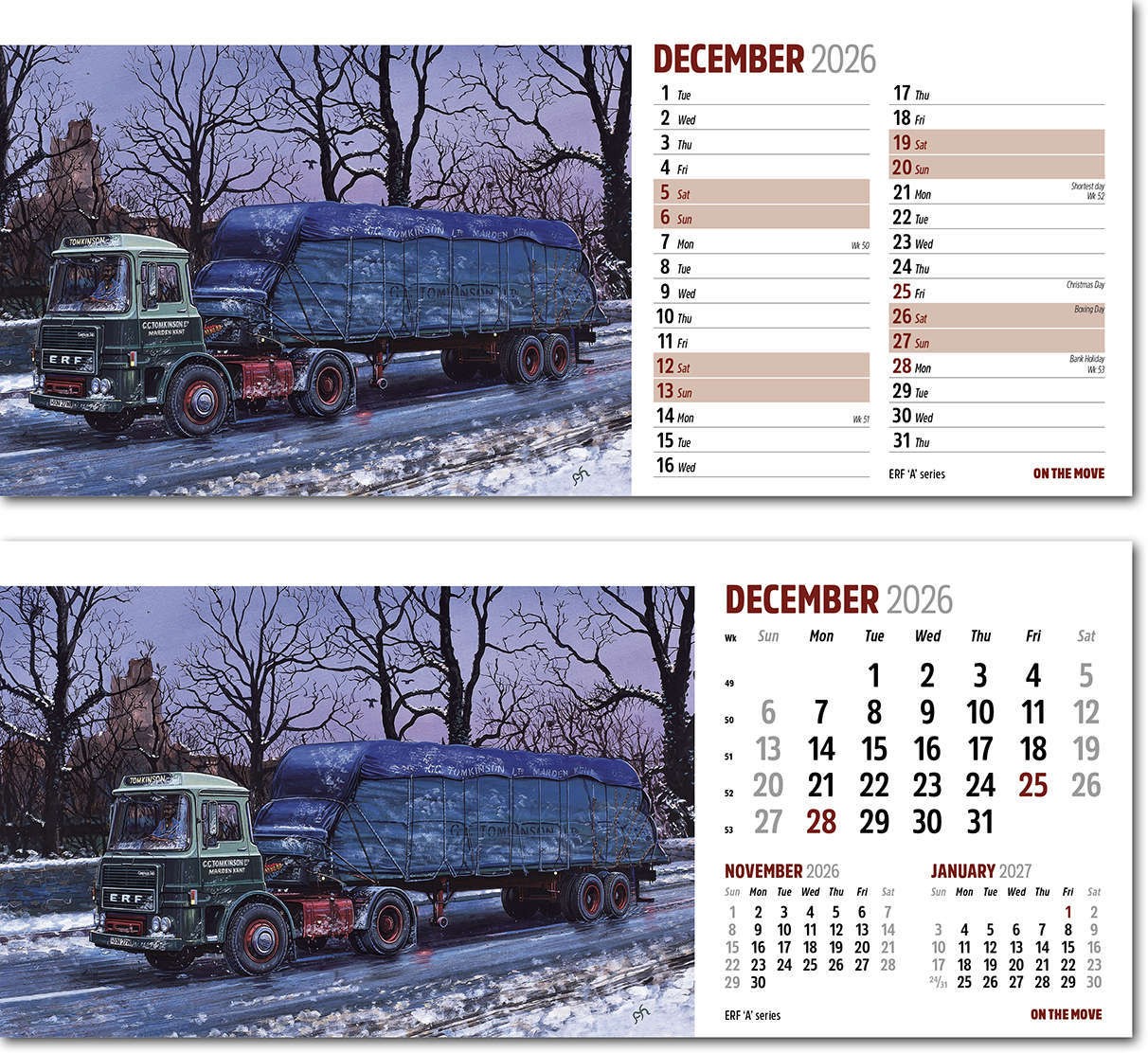 On the Move Desk Calendar