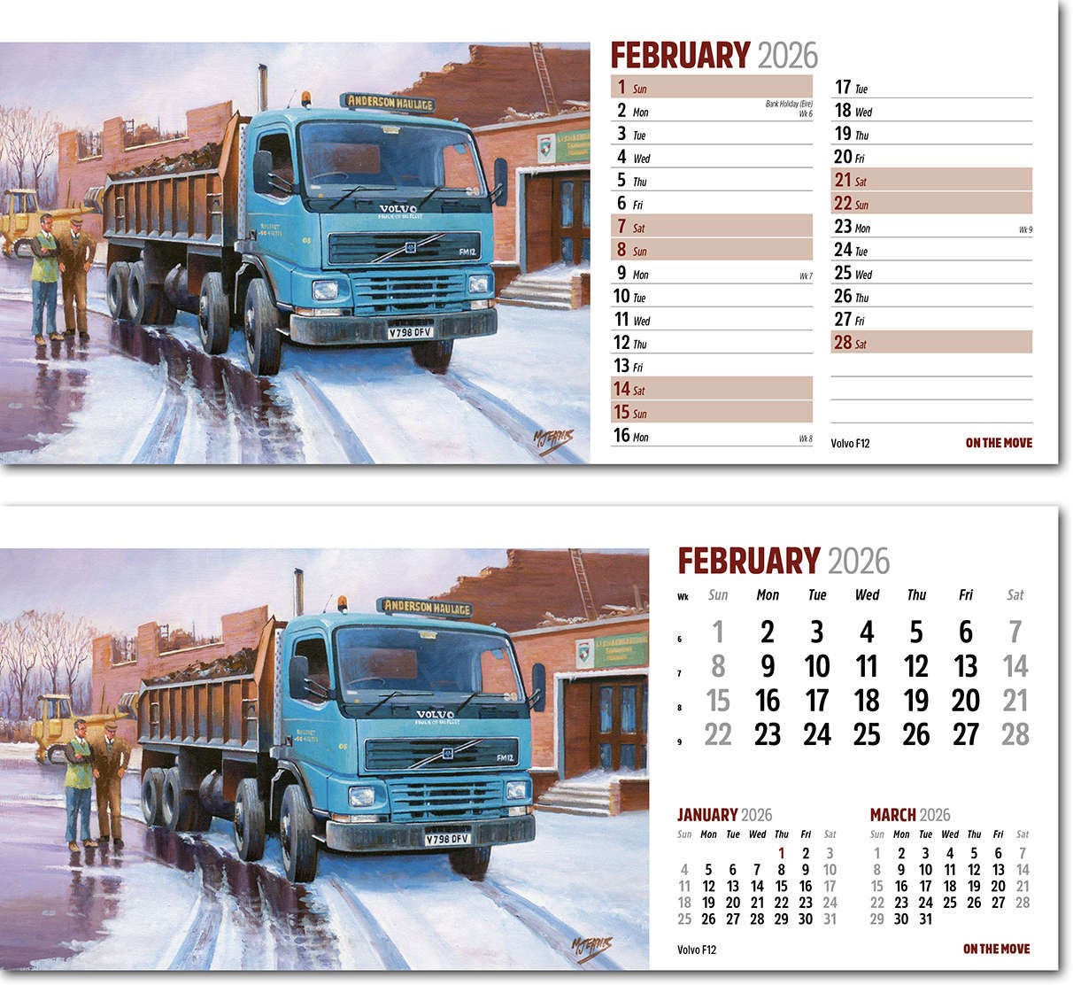 On the Move Desk Calendar