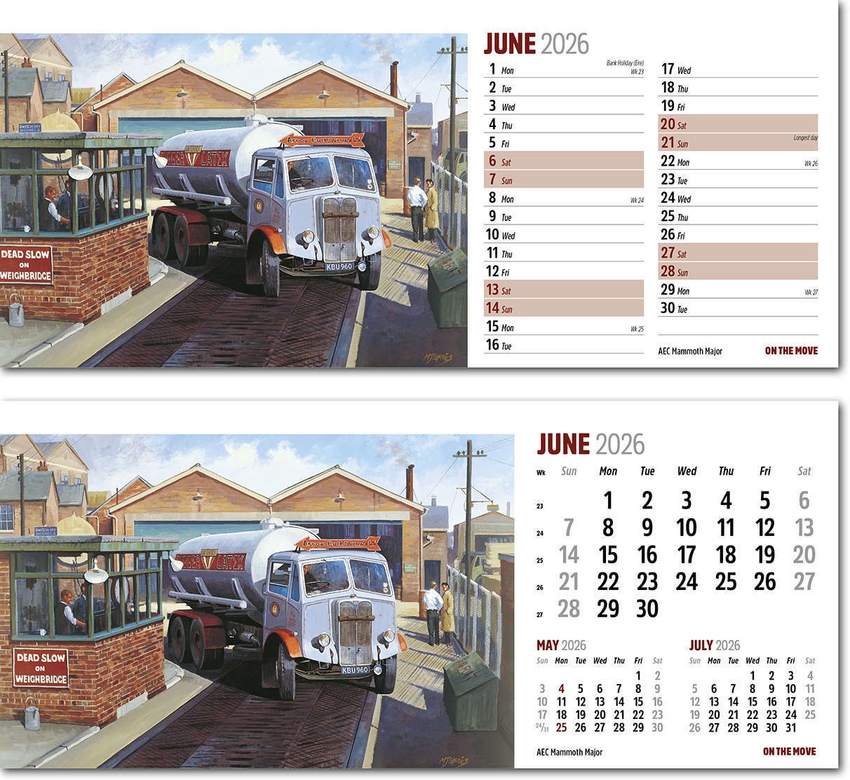 On the Move Desk Calendar