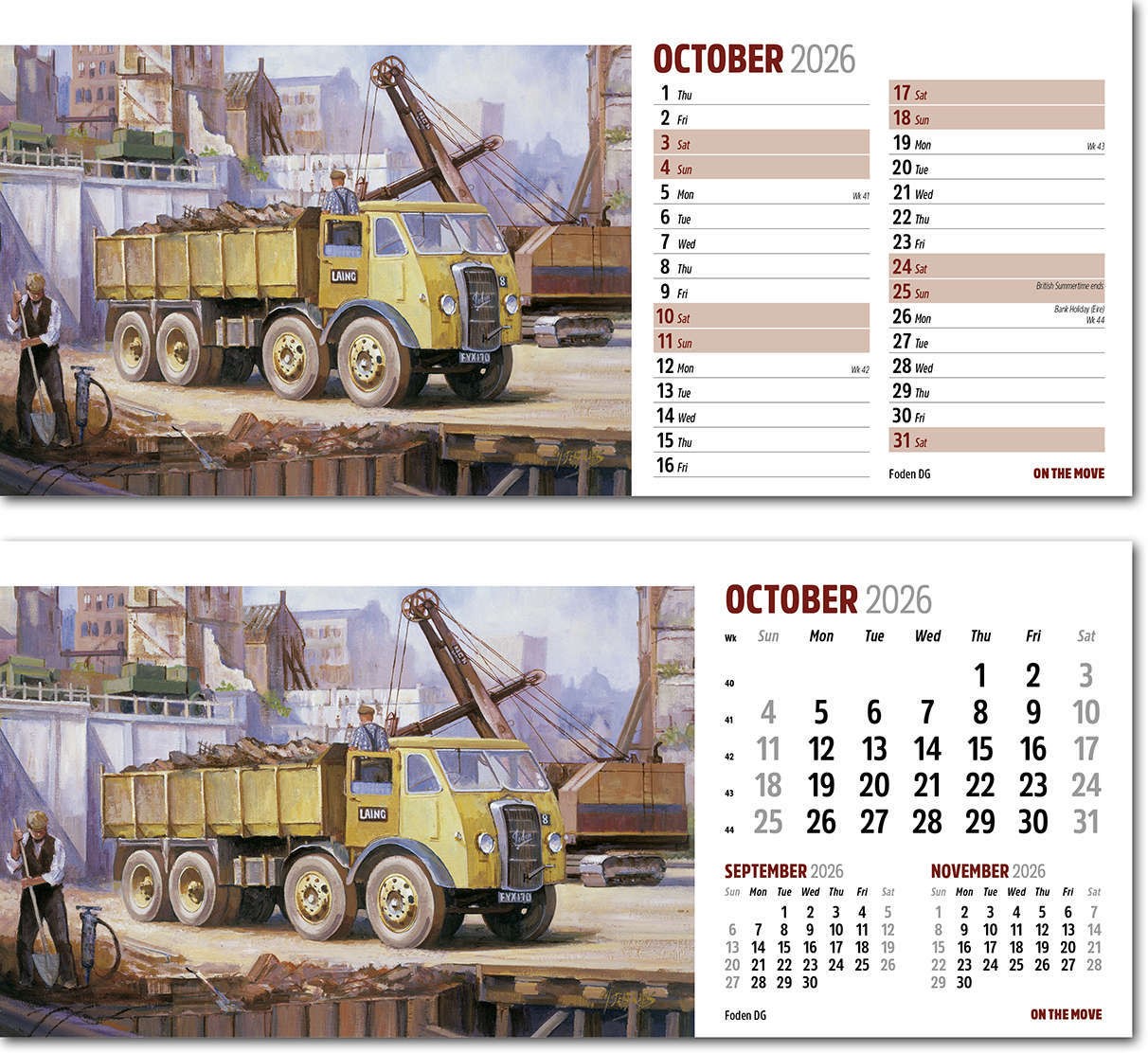 On the Move Desk Calendar