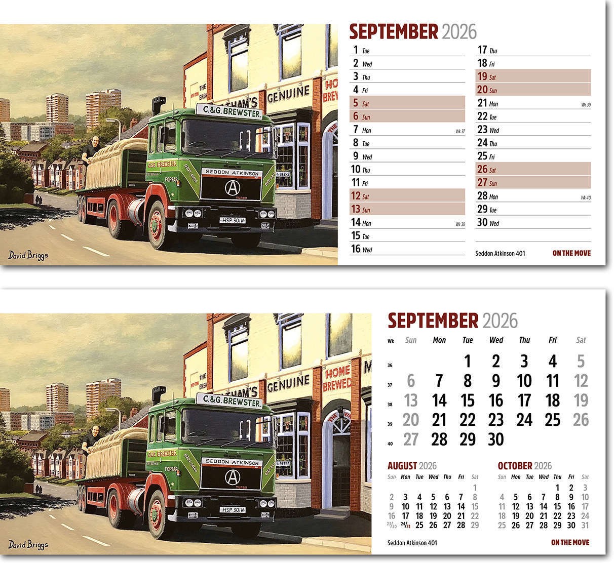 On the Move Desk Calendar