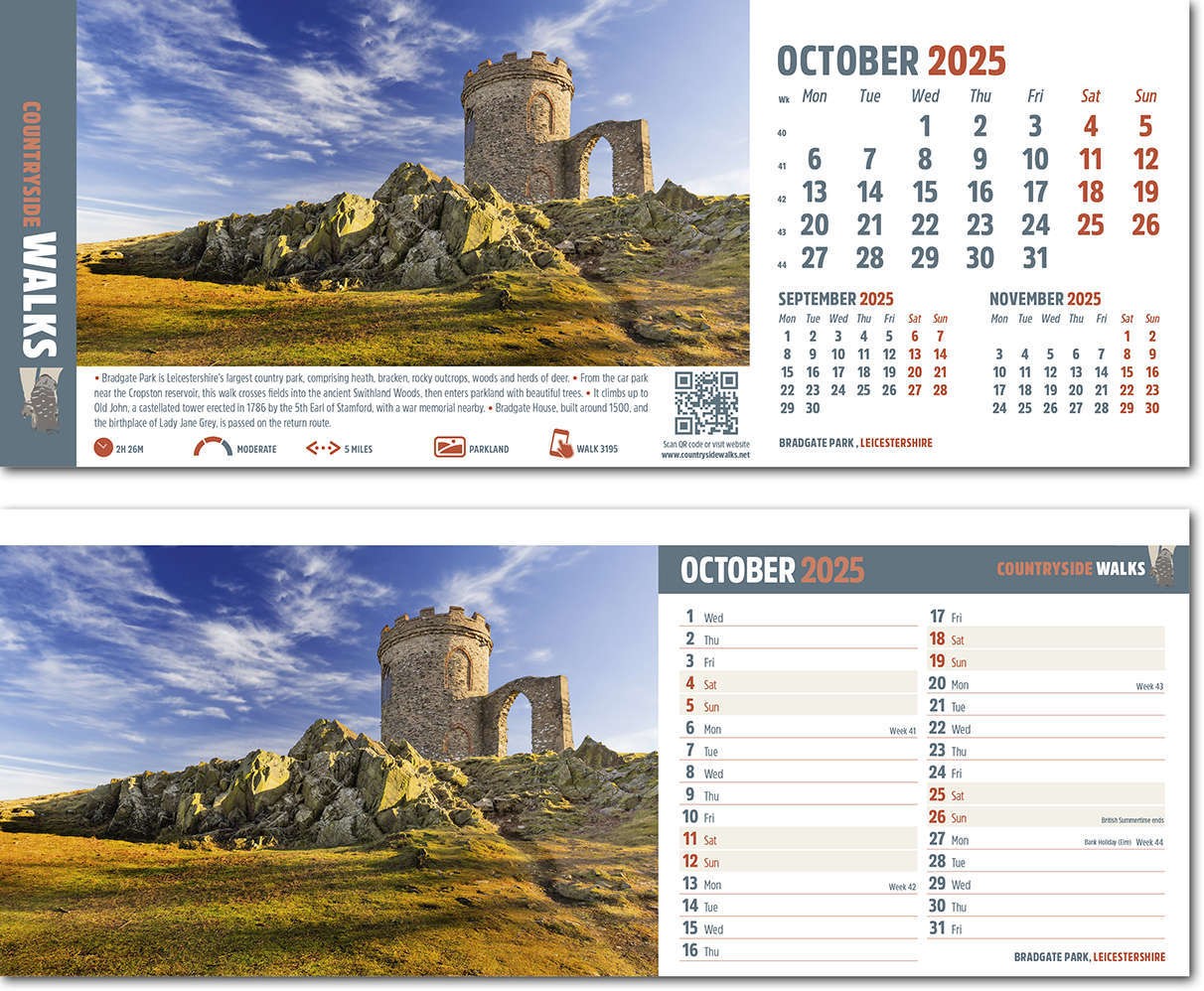 Countryside Walks Desk Calendar