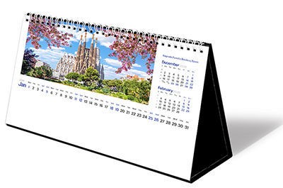 Destinations360 Premium Lined Easel Desk Calendar