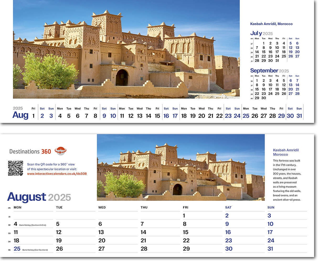 Destinations360 Desk Calendar