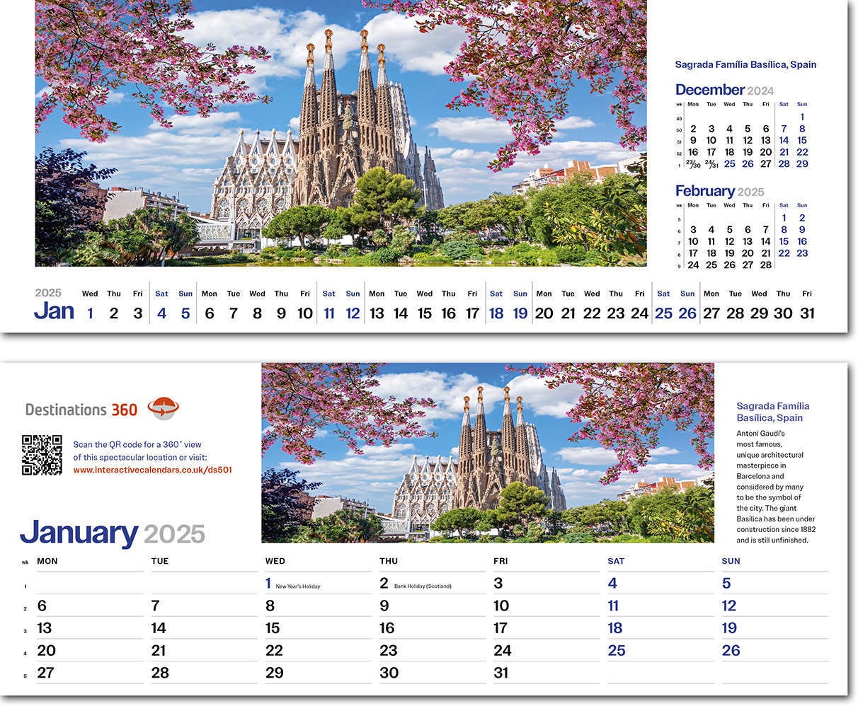 Destinations360 Desk Calendar