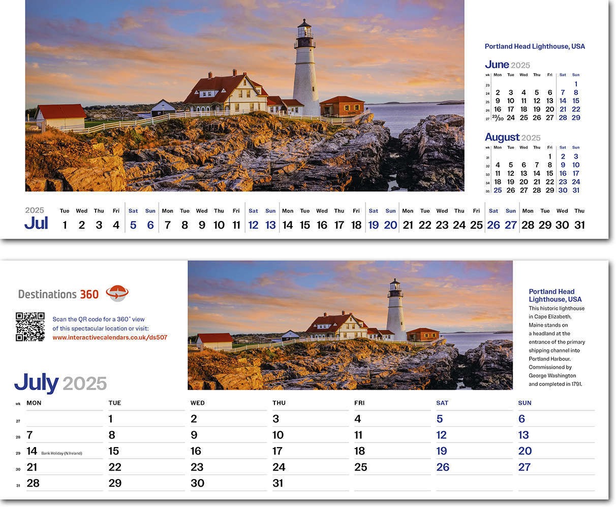 Destinations360 Desk Calendar