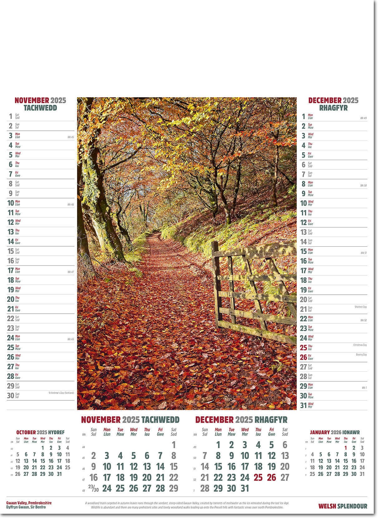 Welsh Splendour Calendar