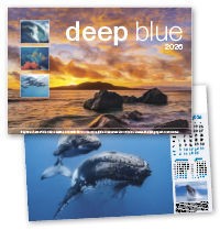 Deep Blue Wall Calendar