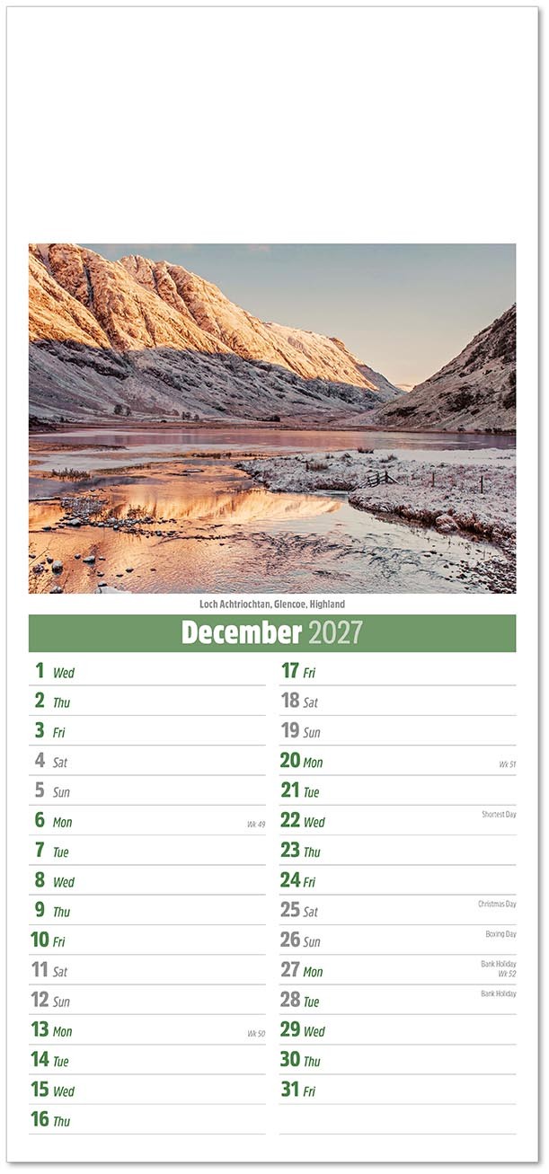 Slimline Scenes of Britain Compact Calendar