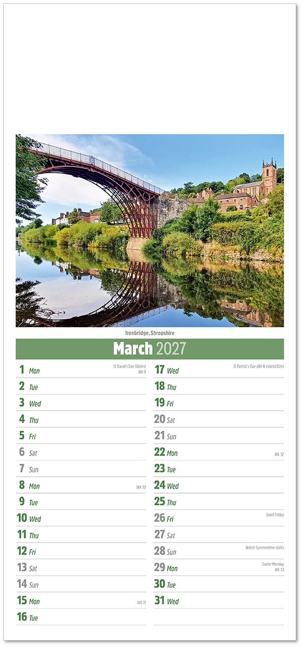 Slimline Scenes of Britain Compact Calendar